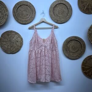 Torrid Pink Lace Babydoll Lingerie Plus Size 4X